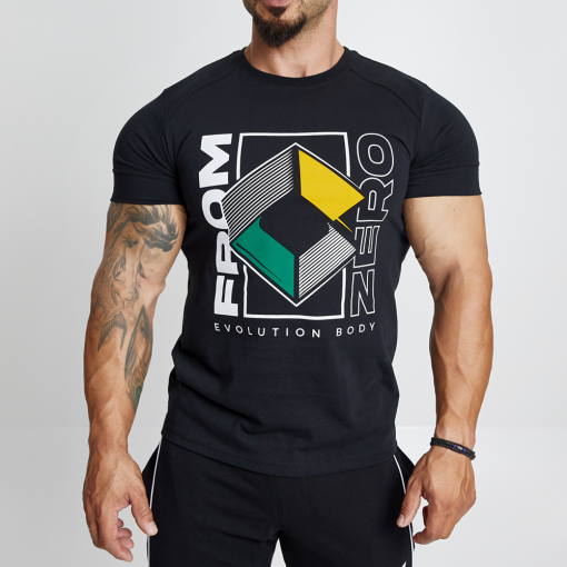 T-shirt Evolution Body Μαύρη 2483BLACK