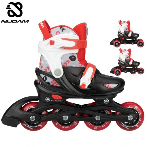 Nijdam Inline Skates Ρυθμιζόμενα 3-σε-1 "Street Shift" N22AA02